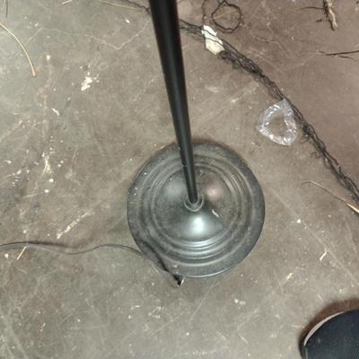 Metal Floor Lamp with Glass Shade- Approx 56" Tall