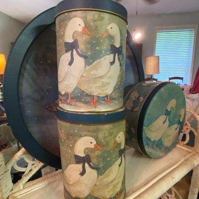 Vintage Country Geese Tins and Displays