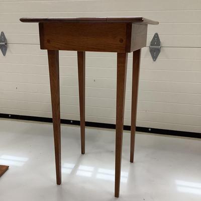 1003 Pair of Custom Made Oak and Cherry Tables from 1920's Easton High School Wood
