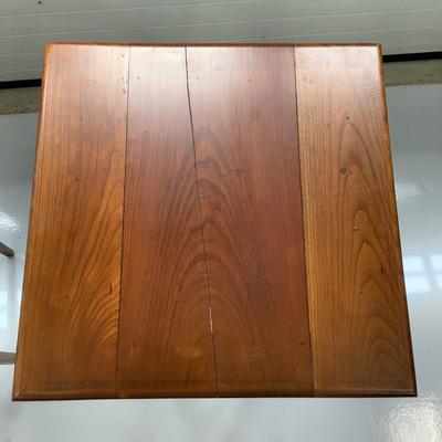 1003 Pair of Custom Made Oak and Cherry Tables from 1920's Easton High School Wood