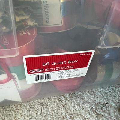 Tub of ribbon