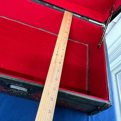 Antique trunk painted Christmas