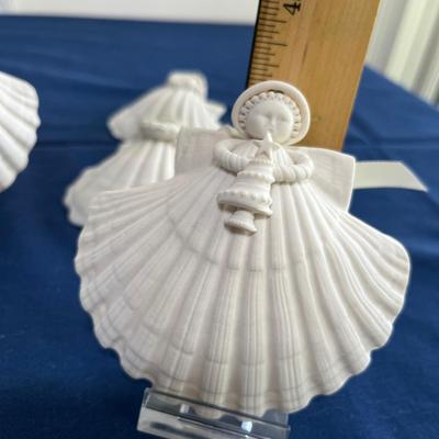 Porcelain sea shell angel ornaments