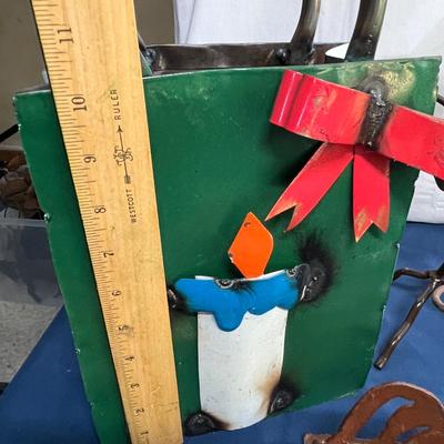Assorted metal ware Christmas decor