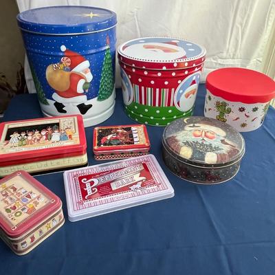 Lot of Christmas tins