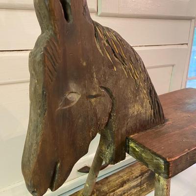 VERY OLD Hand Carved Rocking Horse