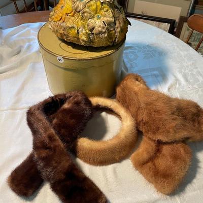 Vintage Ladies Furs and Hat