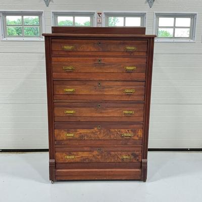 1009 Antique Victorian Six Drawer Dresser