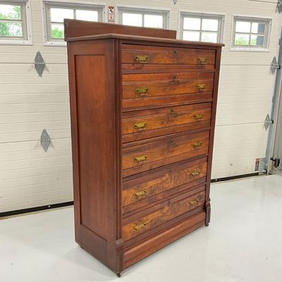 1009 Antique Victorian Six Drawer Dresser