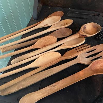 Vintage Rolling Pins and Wooden Kitchen Utensils