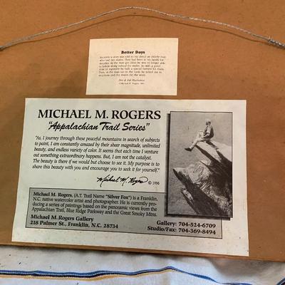 Print of "Better Days" Pen and Ink Illustration from the Appalachian Trail Series, Signed Michael M. Rogers