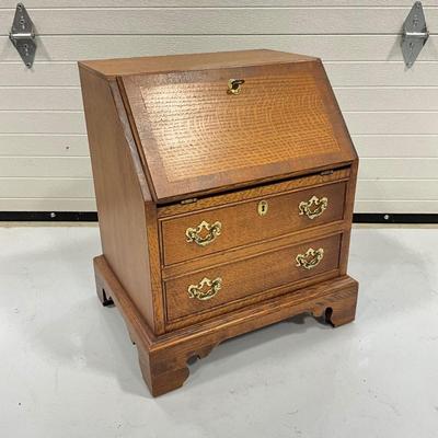 1014 Vintage Custom Made Oak Childs Desk