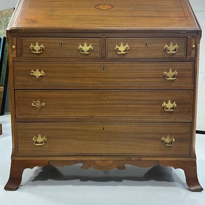 1016 Antique Chippendale Slant Front Desk