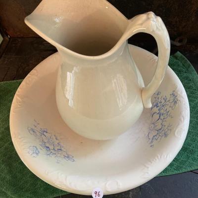 Antique Wash Basin and Pitcher