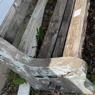 Concrete bench legs