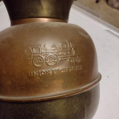 Brass Union Pacific RR Spittoon