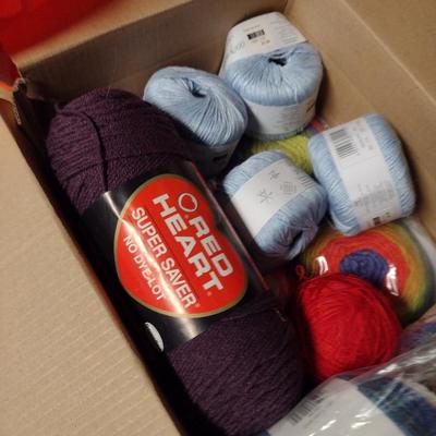 Large Collection of Yarn and Knitting Supplies