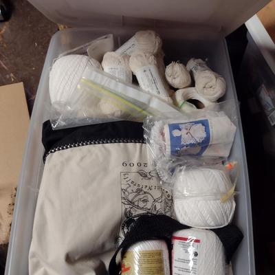 Large Collection of Yarn and Knitting Supplies