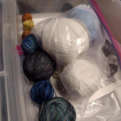 Large Collection of Yarn and Knitting Supplies