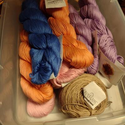 Large Collection of Yarn and Knitting Supplies