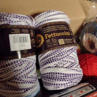 Large Collection of Yarn and Knitting Supplies