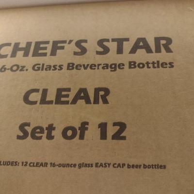 16oz Bale Top Glass Bottles- 10 Pieces