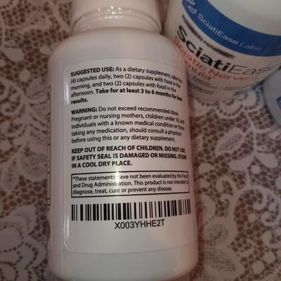 4 SEALED BOTTLES OF SCIATIEASE SUPPLEMENT SCIATIC NERVE FORMULA