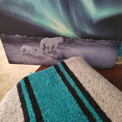 BLANKETS, TOTE AND BASKET FROM MEXICO