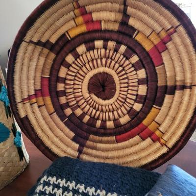BLANKETS, TOTE AND BASKET FROM MEXICO
