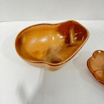 1022 Frankoma Bowl and Flower Candlesticks