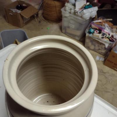 Martinez Pottery (Marshall, TX) Butter Crock with Plunger and Butter Molds