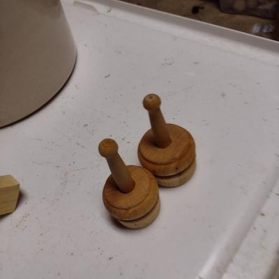 Martinez Pottery (Marshall, TX) Butter Crock with Plunger and Butter Molds