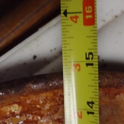 Large, Lodge Cast Iron Double Handled Griddle- Approx 15" in Diameter, 1" Deep