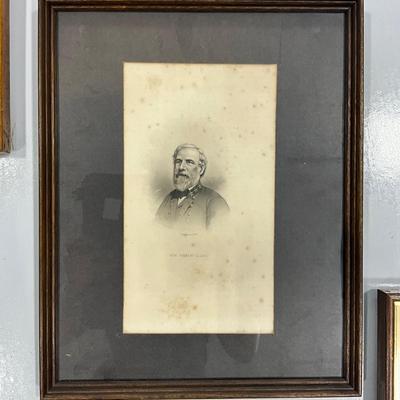 1027 Lot of Robert E. Lee Framed Artwork