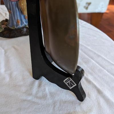 Vintage Andrea Decorative Plate Japanese Porcelain Ware with Display Stand