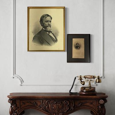 1028 Lot of Jefferson Davis Framed Portraits