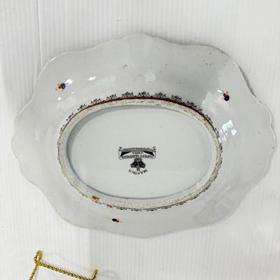 1030 Pair of Antique Mason's Ironstone Handled Platters