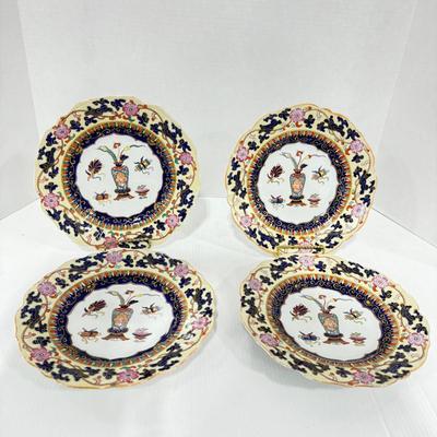 1031 Set of Four Antique Mason’s Ironstone Plates