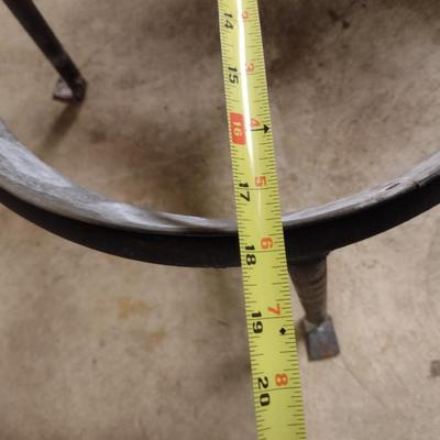 Large Copper Pot with Cast Metal Stand for Outdoor Cooking