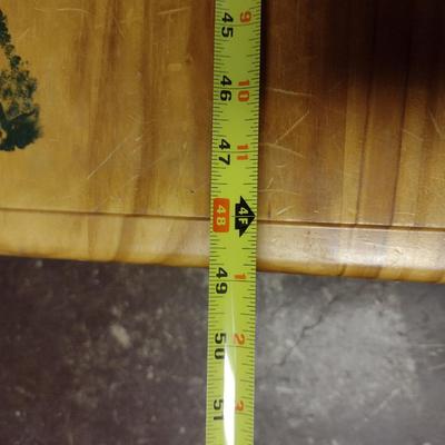 Hand Painted Solid Wood Toy Chest- Approx 49" x 17 1/2" x 18" Tall