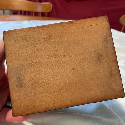 Vintage Wood & Inlay Cigarette Box