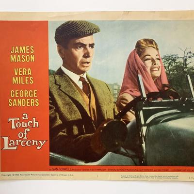 A Touch of Larceny original 1960 vintage lobby card