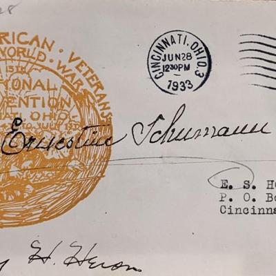Ernestine Schumann Signed Envelope