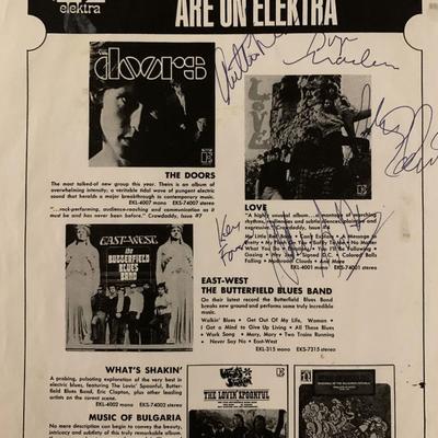 Rock Band LOVE signed Electra Records Advertisement