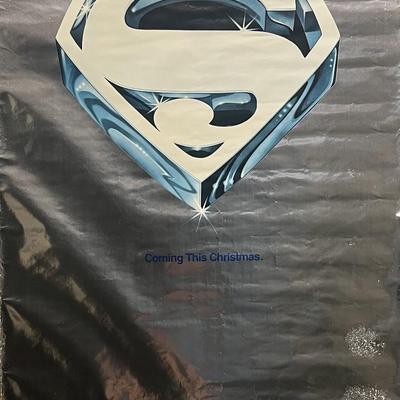 Rare Superman metallic original movie poster