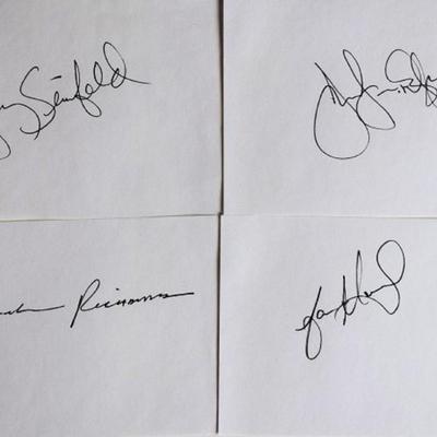 Seinfeld cast signature slips