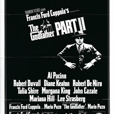 The Godfather Part II Original 1974 Vintage One Sheet Poster