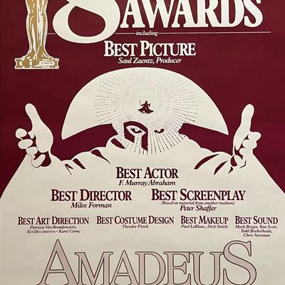 Amadeus Winner of 8 Academy Awards original movie poster