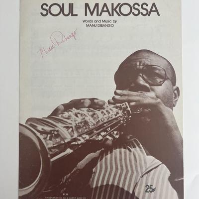 Soul Makossa Manu Dibango signed sheet music