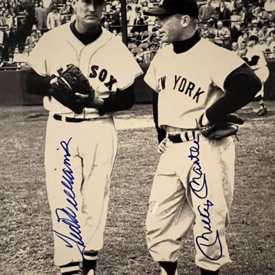  Mickey Mantle and Ted Williams signed photo